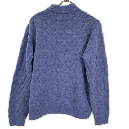 LANVIN 25AW SEMNOZ Wool Cashmere Mock Knit Purple Size 50