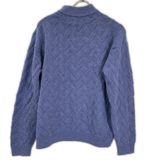 LANVIN 25AW SEMNOZ Wool Cashmere Mock Knit Purple Size 50