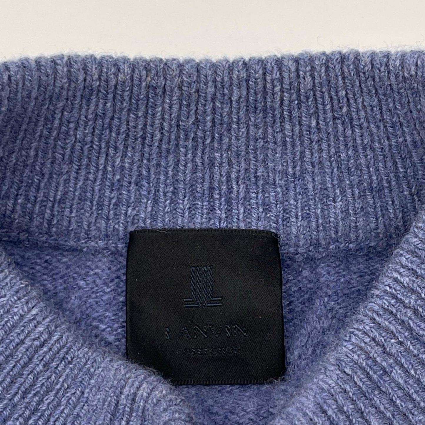 LANVIN 25AW SEMNOZ Wool Cashmere Mock Knit Purple Size 50