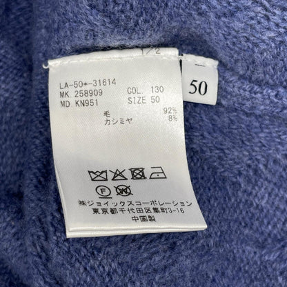 LANVIN 25AW SEMNOZ Wool Cashmere Mock Knit Purple Size 50