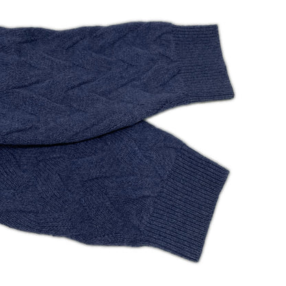LANVIN 25AW SEMNOZ Wool Cashmere Mock Knit Purple Size 50