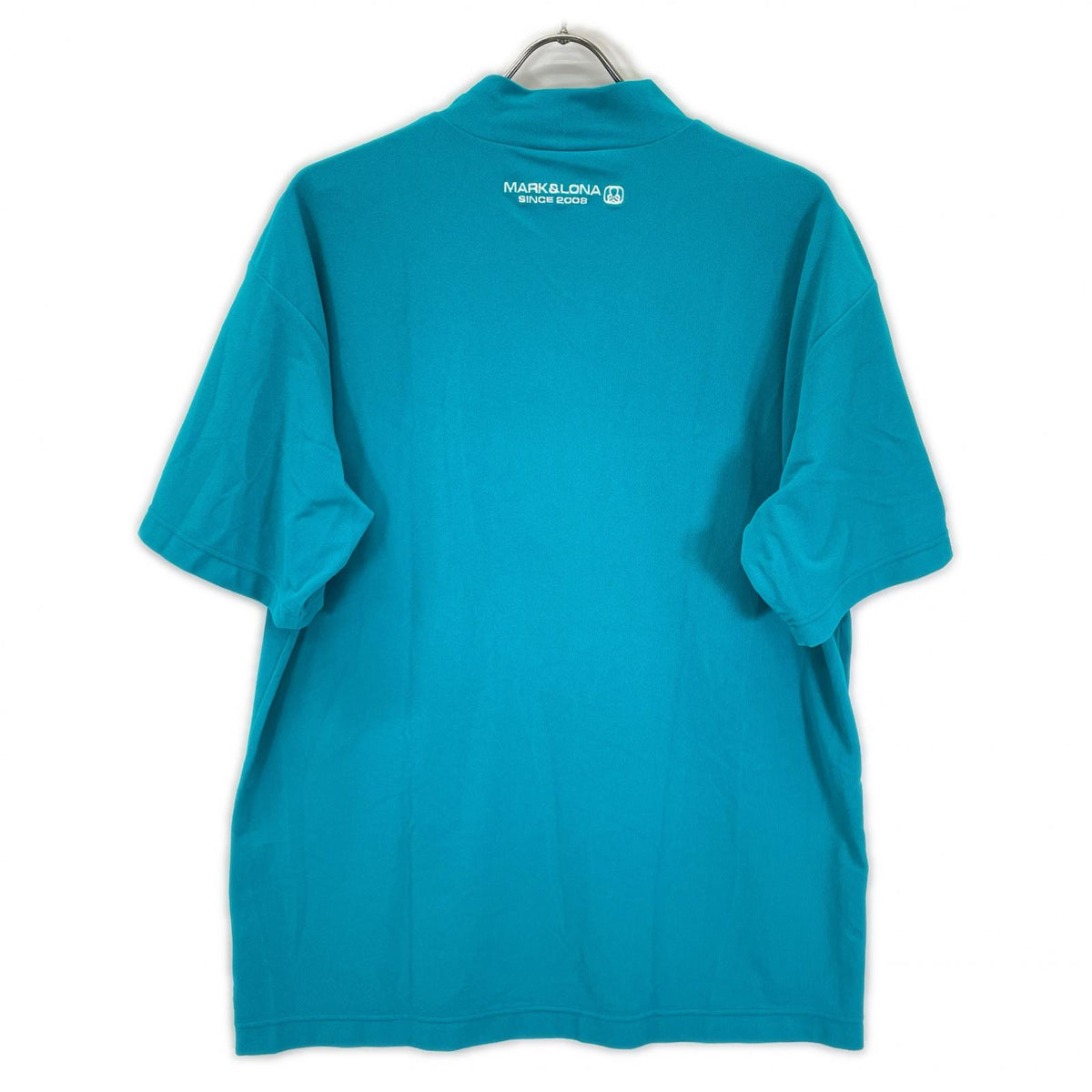 MARK&LONA Blue Ever ECONYL Mock Neck Tee Nylon Size 50