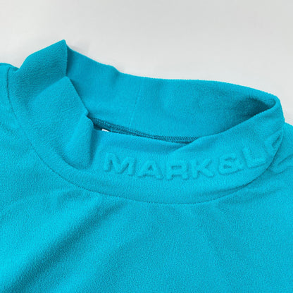 MARK&LONA Blue Ever ECONYL Mock Neck Tee Nylon Size 50