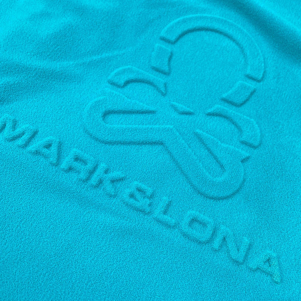 MARK&LONA Blue Ever ECONYL Mock Neck Tee Nylon Size 50