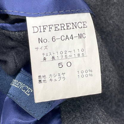 DIFFERENCE Charcoal Gray Cashmere Zegna Chester Coat Size 50