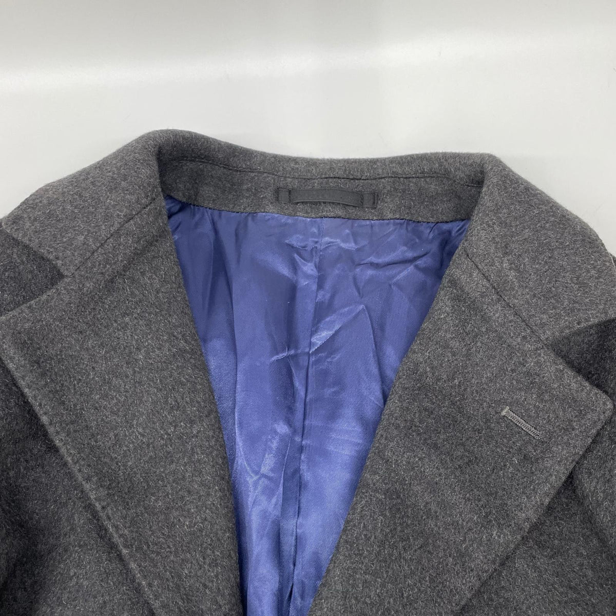 DIFFERENCE Charcoal Gray Cashmere Zegna Chester Coat Size 50