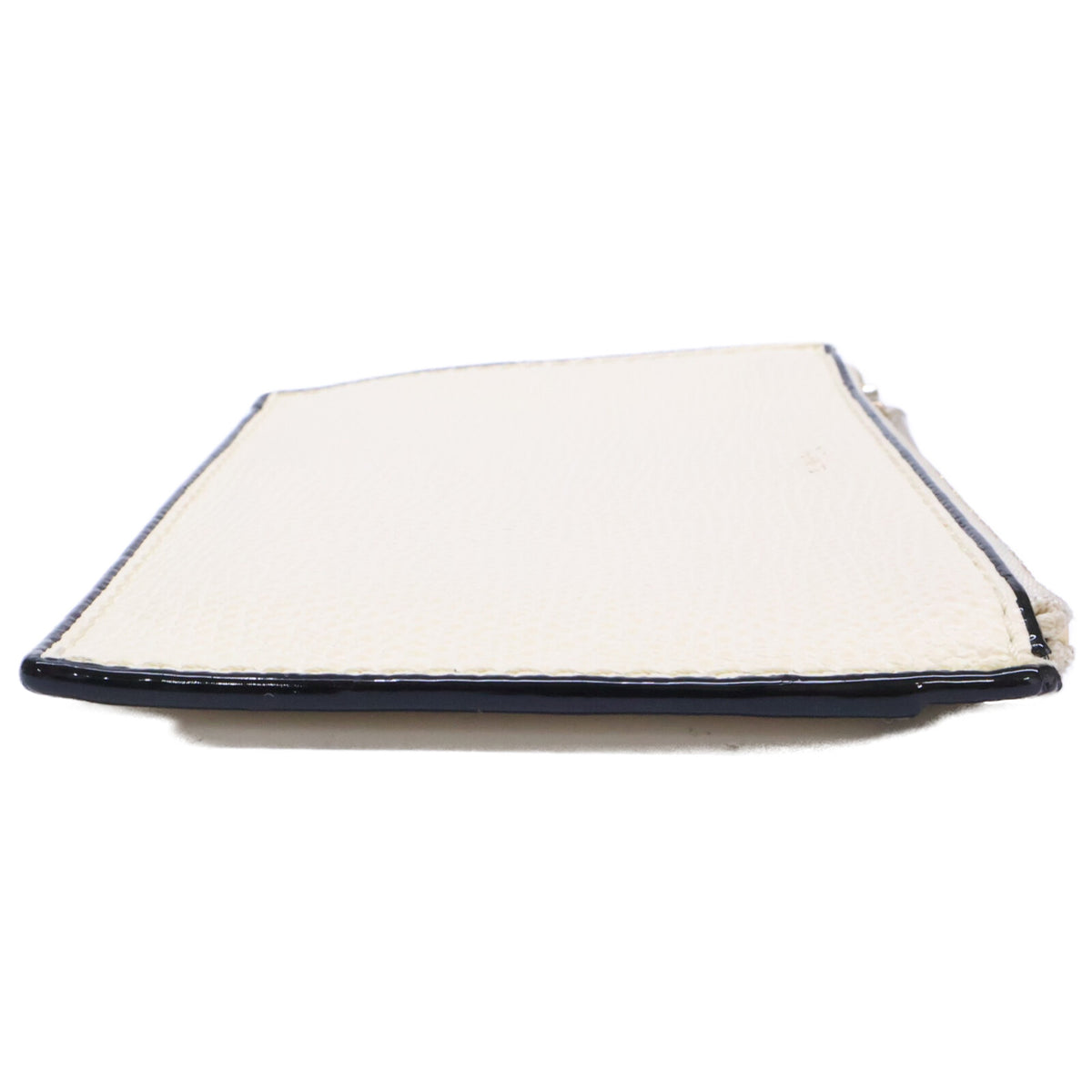 Valextra Card Holder 3CC with Zip White Coin Case Size ONE SIZE