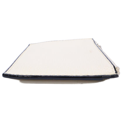 Valextra Card Holder 3CC with Zip White Coin Case Size ONE SIZE