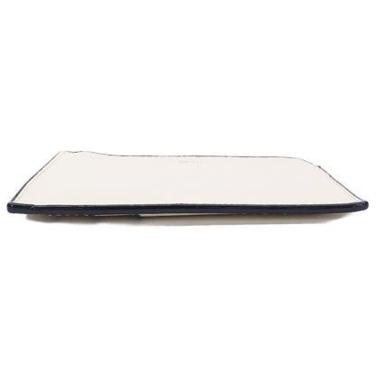 Valextra Card Holder 3CC with Zip White Coin Case Size ONE SIZE