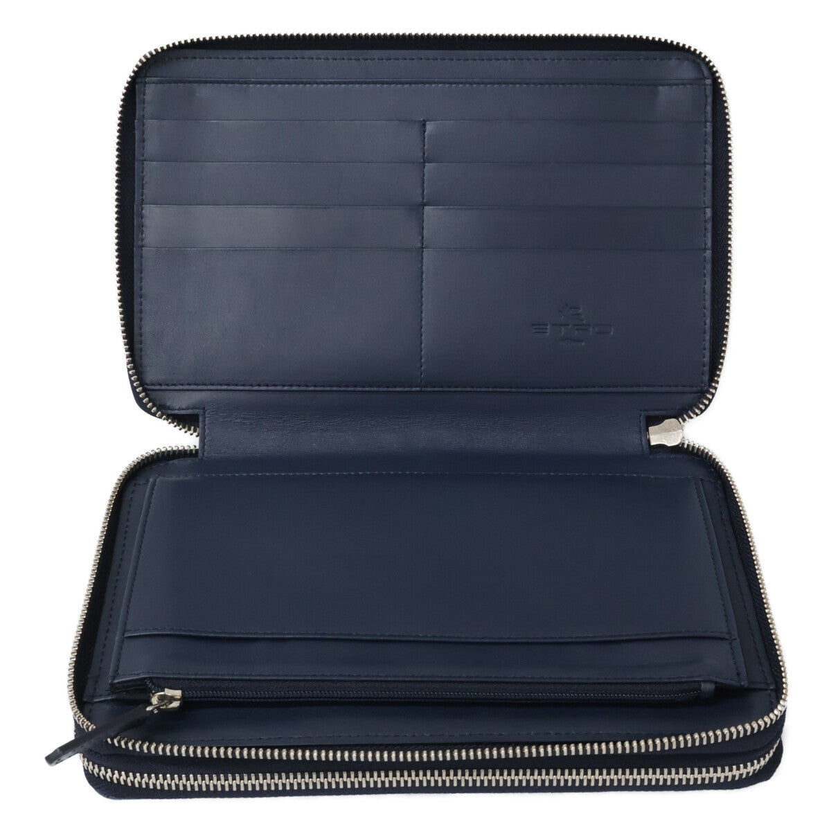 ETRO Margot Double Zip Organizer Bag Navy Size ONE SIZE