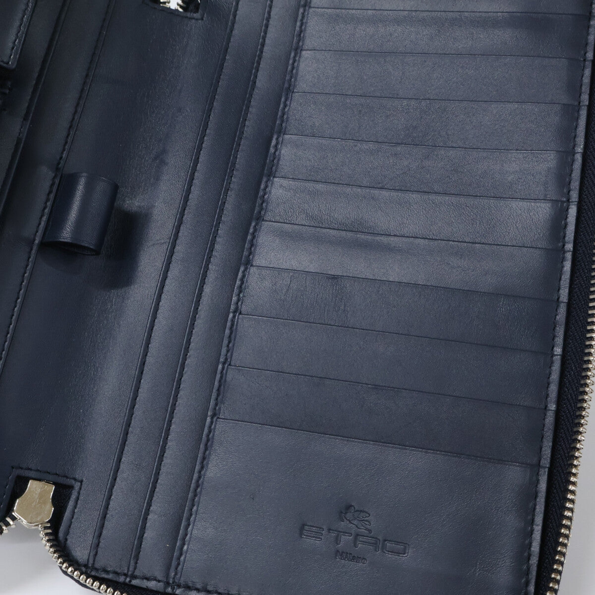 ETRO Margot Double Zip Organizer Bag Navy Size ONE SIZE