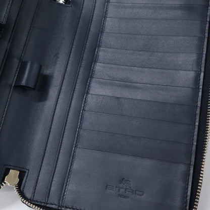 ETRO Margot Double Zip Organizer Bag Navy Size ONE SIZE