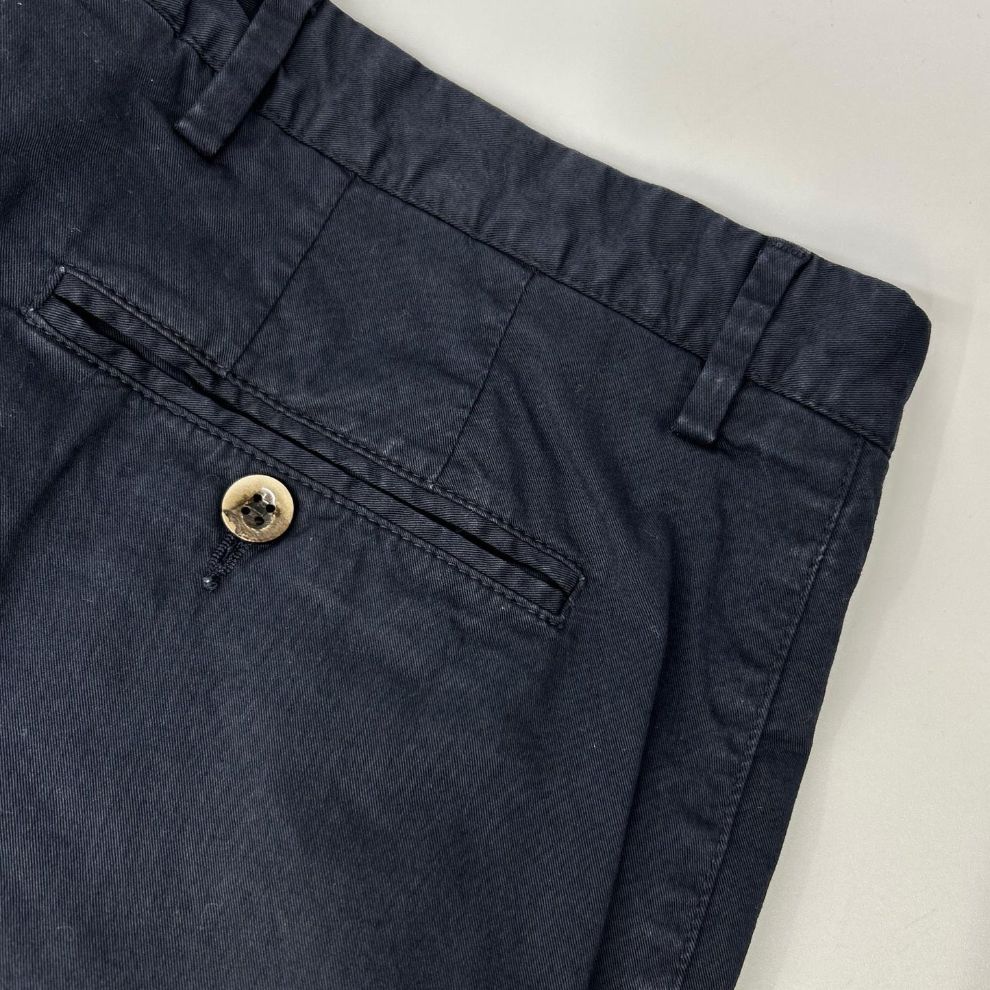 GERMANO Navy BEAMS F Cotton Gabardine 1-Pleat Shorts Size 46