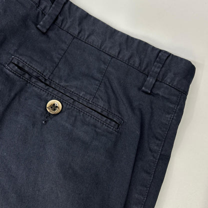 GERMANO Navy BEAMS F Cotton Gabardine 1-Pleat Shorts Size 46