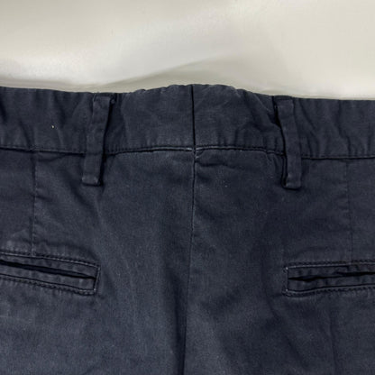 GERMANO Navy BEAMS F Cotton Gabardine 1-Pleat Shorts Size 46