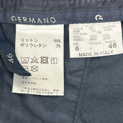 GERMANO Navy BEAMS F Cotton Gabardine 1-Pleat Shorts Size 46