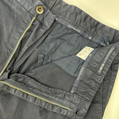 GERMANO Navy BEAMS F Cotton Gabardine 1-Pleat Shorts Size 46