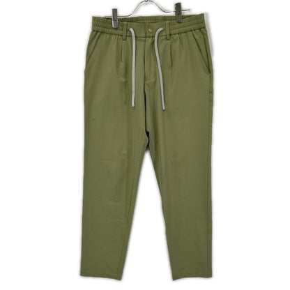 TRATTO Green Polyester Stretch One-Tuck Wide Pants Size 82