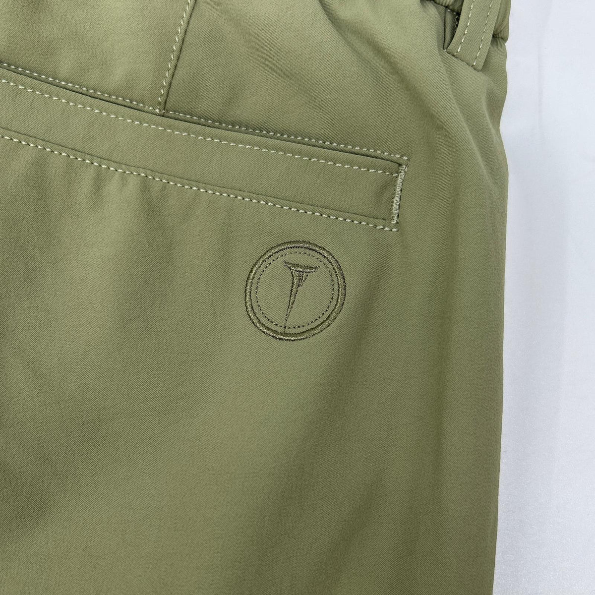 TRATTO Green Polyester Stretch One-Tuck Wide Pants Size 82