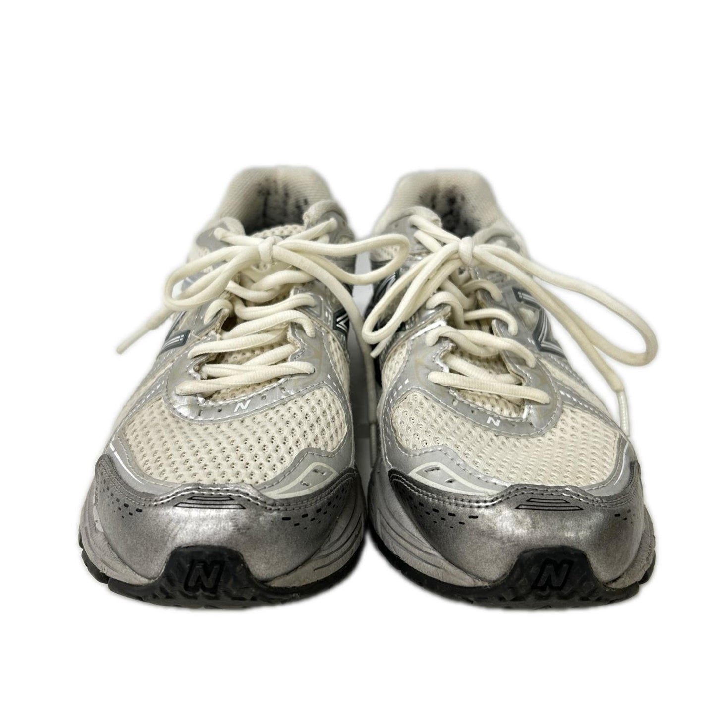 NEW BALANCE ML860GO2 White Silver Mesh Sneakers Size 26.5cm