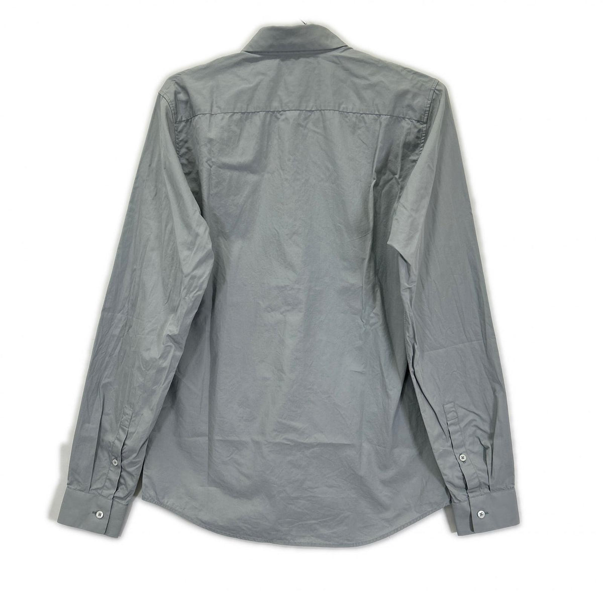 JILSANDER Gray Cotton Long Sleeve Semi-Wide Shirt Size 37