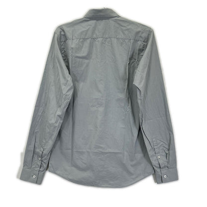 JILSANDER Gray Cotton Long Sleeve Semi-Wide Shirt Size 37