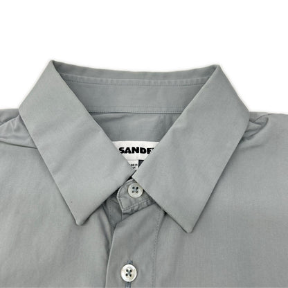 JILSANDER Gray Cotton Long Sleeve Semi-Wide Shirt Size 37
