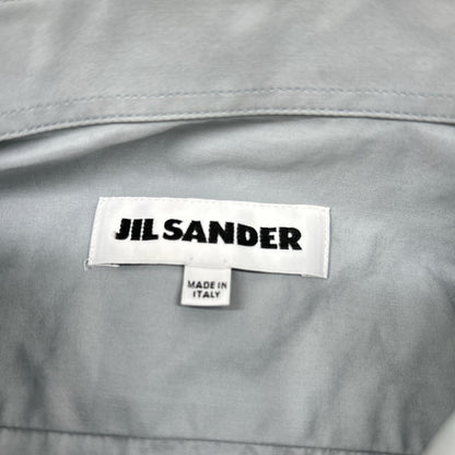 JILSANDER Gray Cotton Long Sleeve Semi-Wide Shirt Size 37