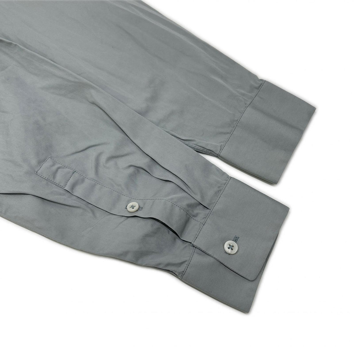 JILSANDER Gray Cotton Long Sleeve Semi-Wide Shirt Size 37