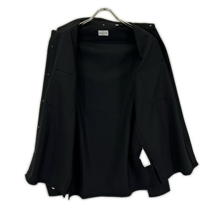 Bagutta Black Wool Blend Metal Pocket Shirt Size 37/14/1/2