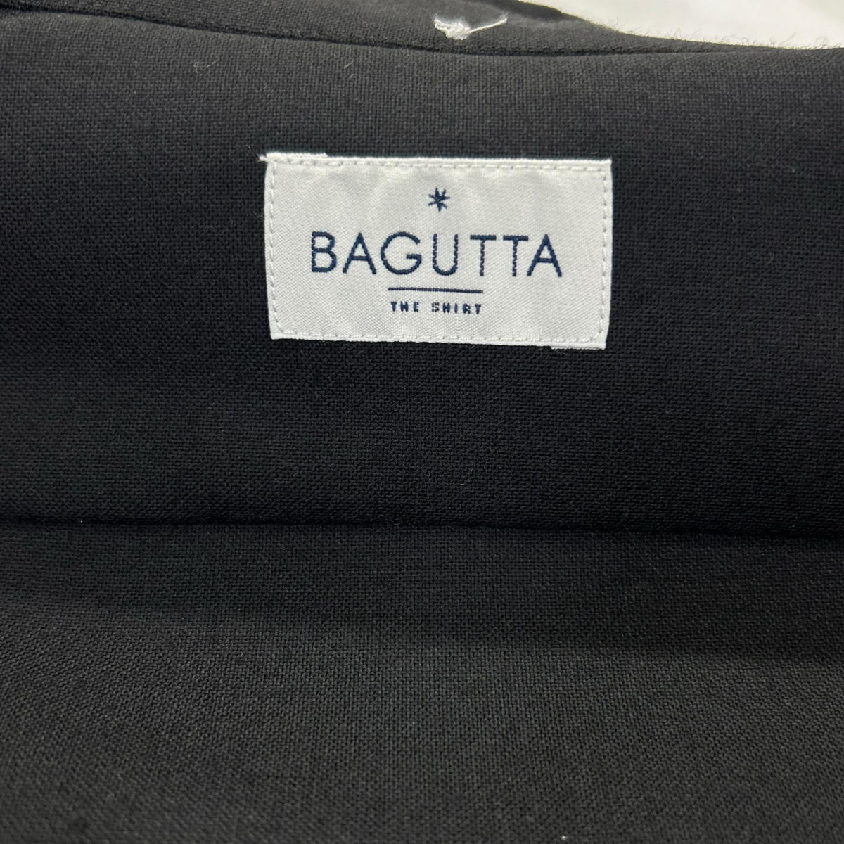 Bagutta Black Wool Blend Metal Pocket Shirt Size 37/14/1/2