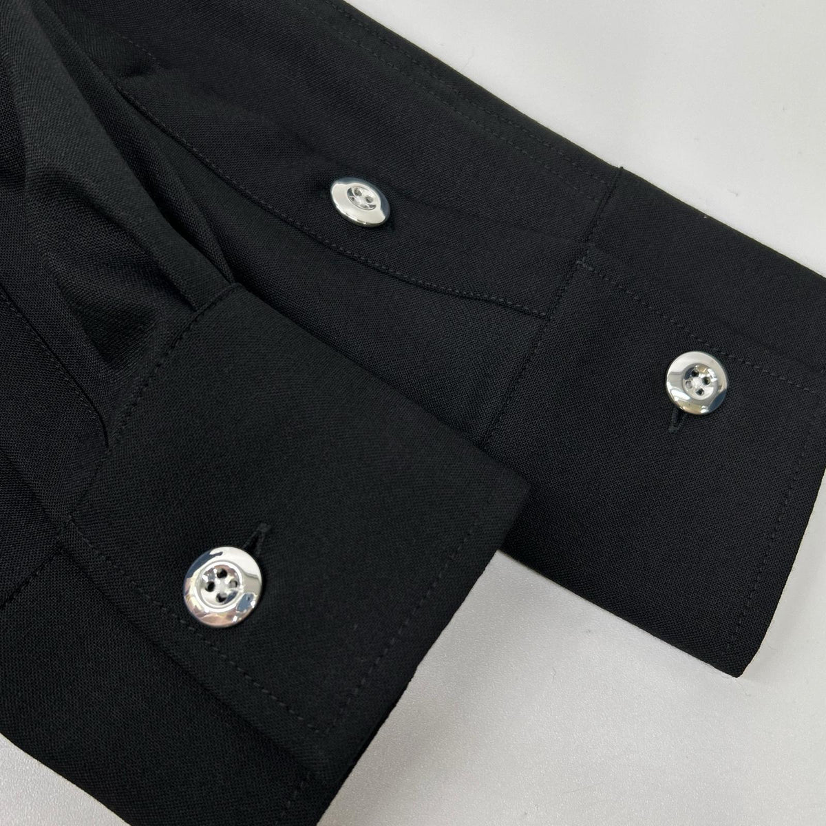 Bagutta Black Wool Blend Metal Pocket Shirt Size 37/14/1/2