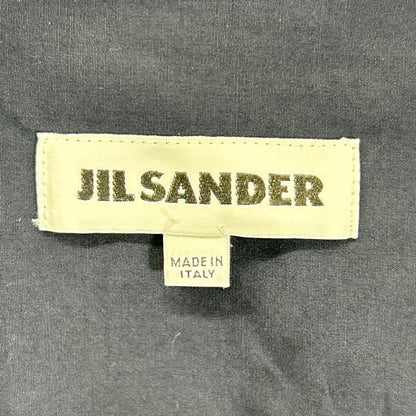 JILSANDER Navy Cotton Band Collar Shirt Size 37/14/1/2