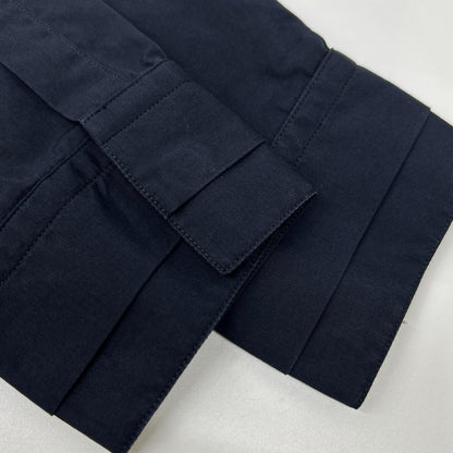 JILSANDER Navy Cotton Band Collar Shirt Size 37/14/1/2