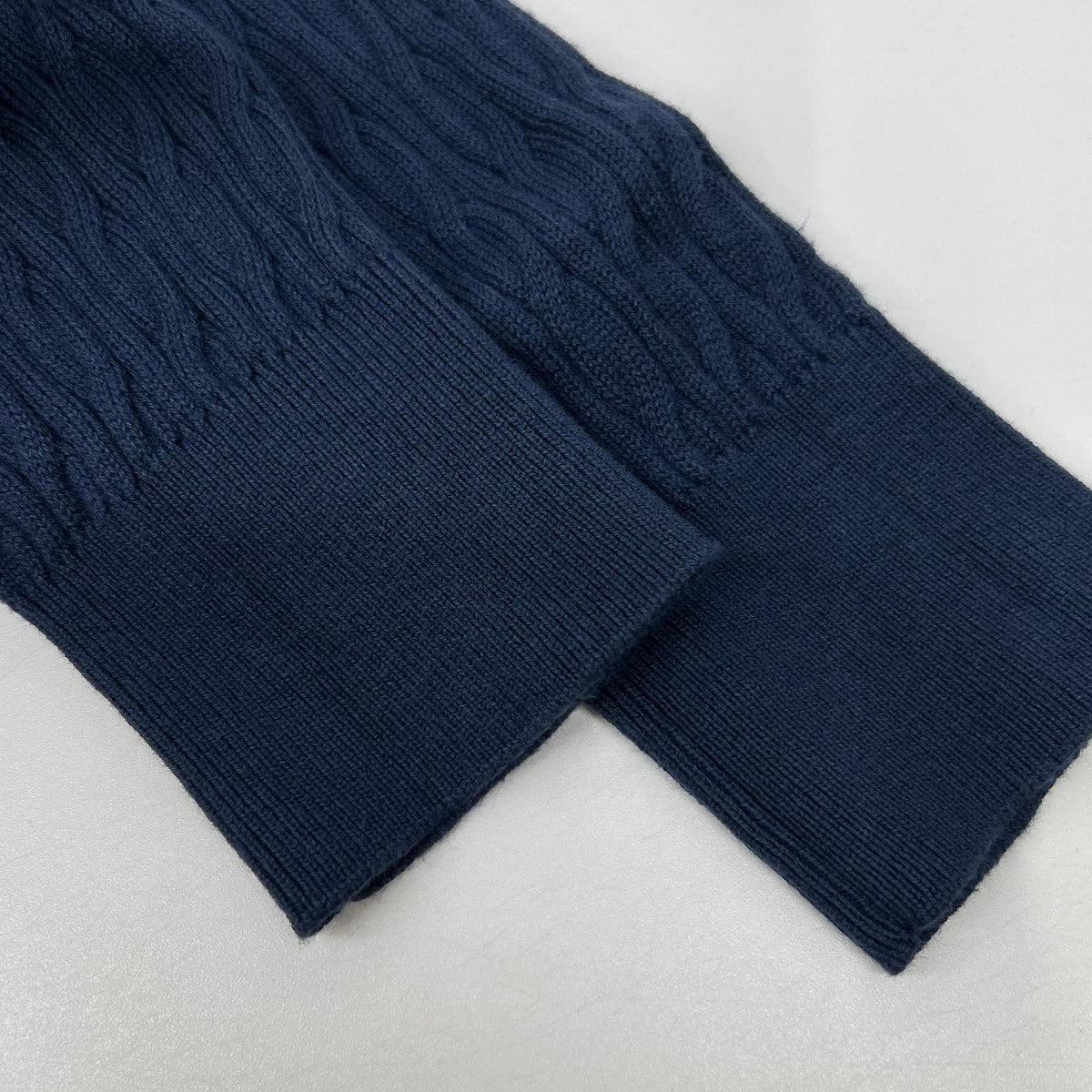 TOMORROWLAND PILGRIM Blue Cotton Silk Cable Knit Polo Size S