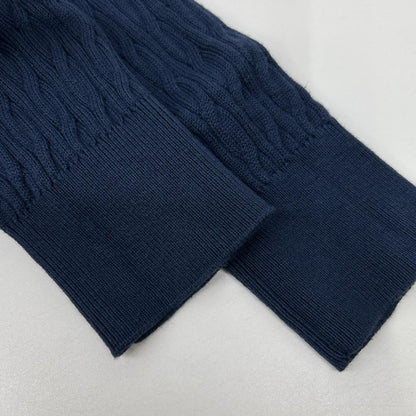 TOMORROWLAND PILGRIM Blue Cotton Silk Cable Knit Polo Size S