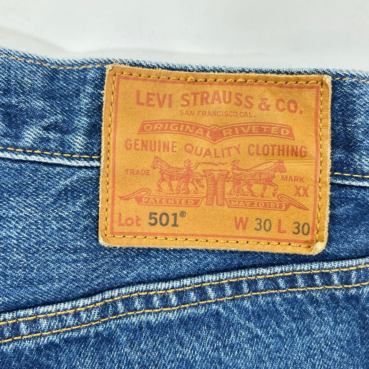 LEVI'S Premium 501 Big E Straight Jeans Indigo Size W30L30