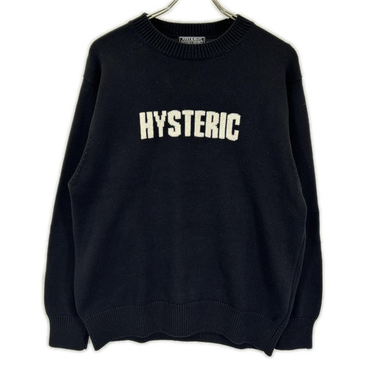 HYSTERIC GLAMOUR Black Cotton "THE BAD Knit Sweater Size S