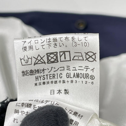 HYSTERIC GLAMOUR Navy Nylon Satin MODERNICA" Jacket Size S