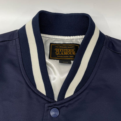 HYSTERIC GLAMOUR Navy Nylon Satin MODERNICA" Jacket Size S