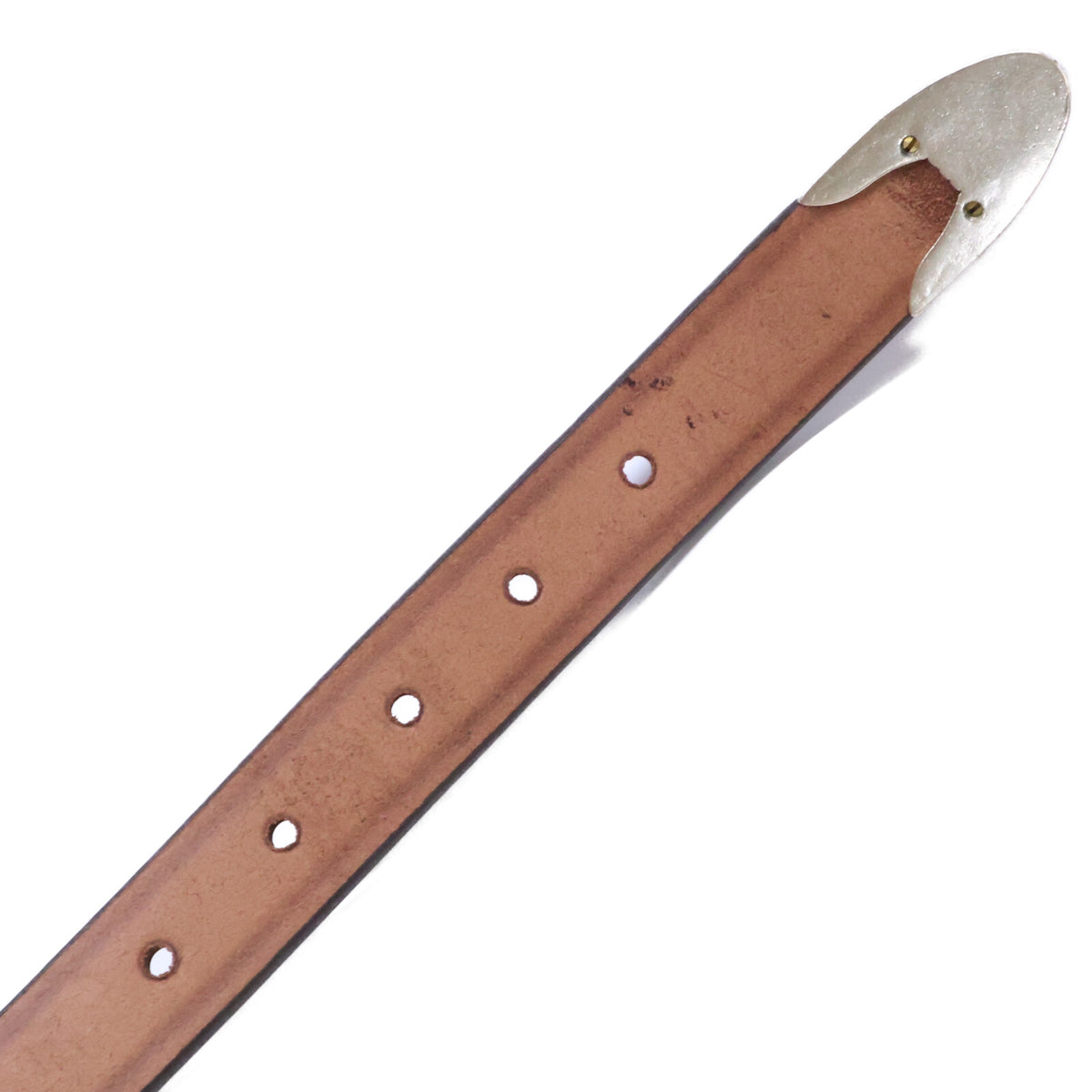 TORY LEATHER 2916 3-Piece Silver Buckle Leather Belt Size 32