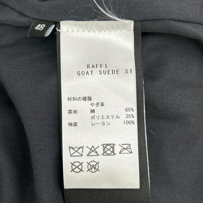 ARMA Goat Suede Rayon RAFFI Tailored Jacket Black Size 48