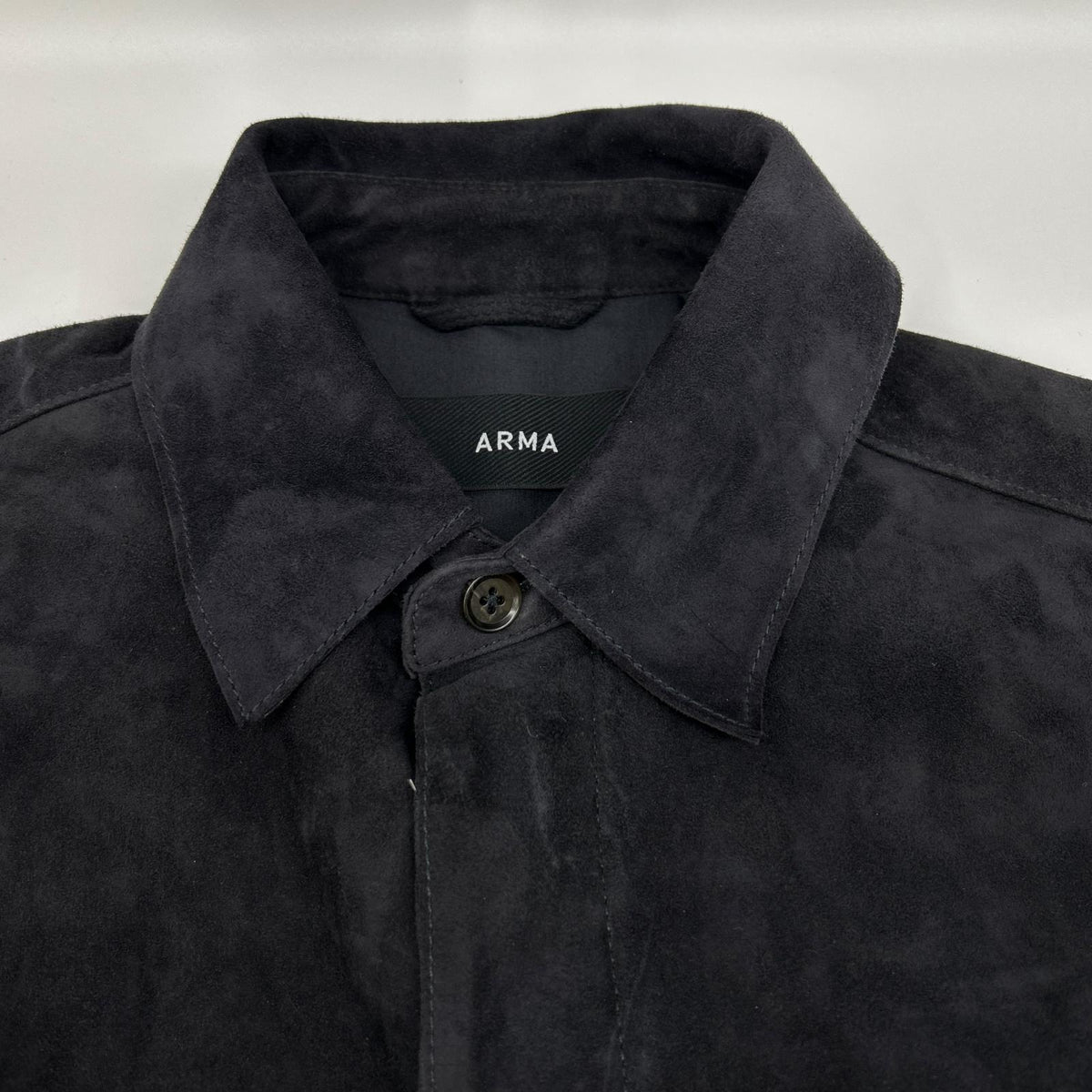 ARMA Goat Suede Rayon RAFFI Tailored Jacket Black Size 48