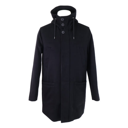 HERNO PA000107U Cashmere Padded Coat Black Size 48