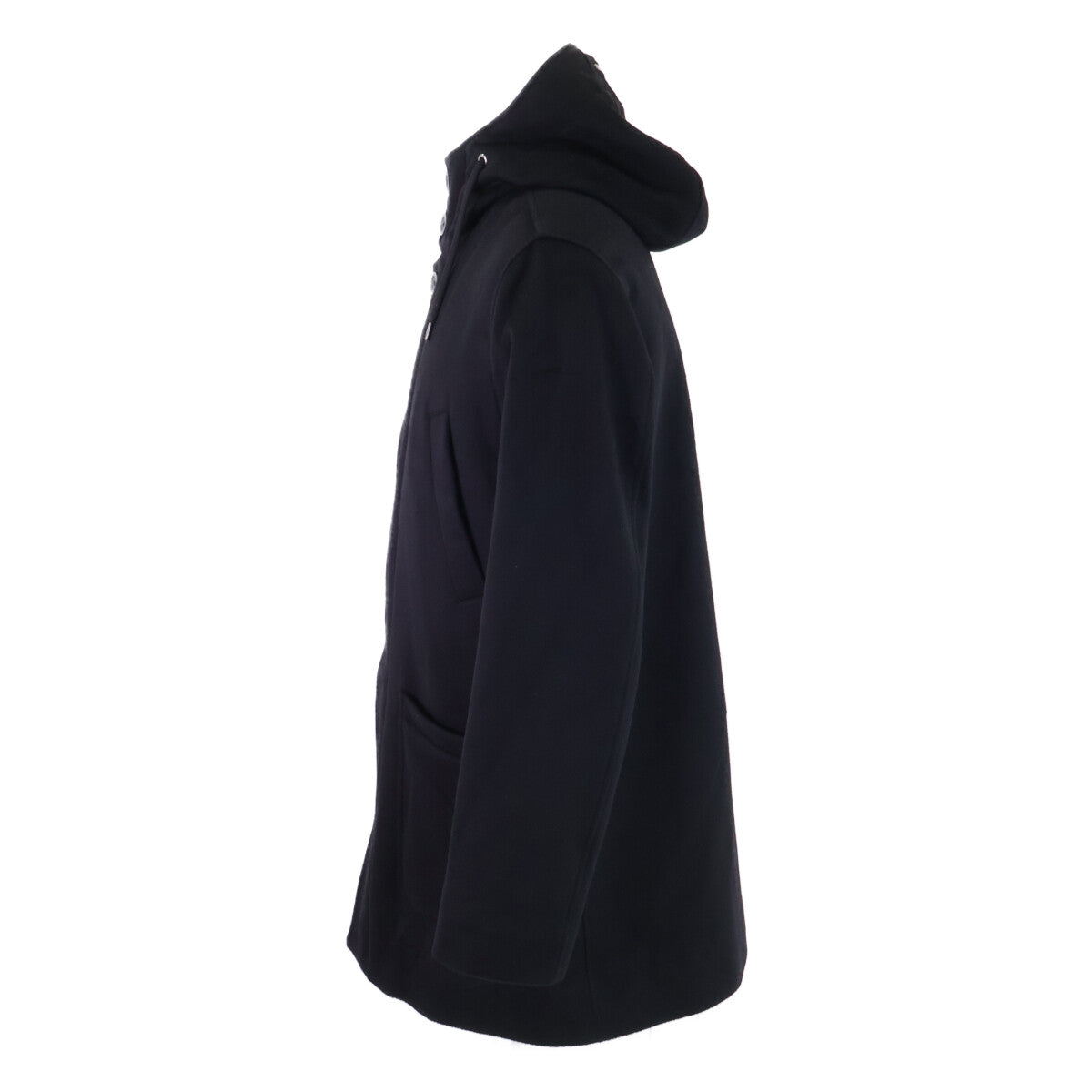 HERNO PA000107U Cashmere Padded Coat Black Size 48