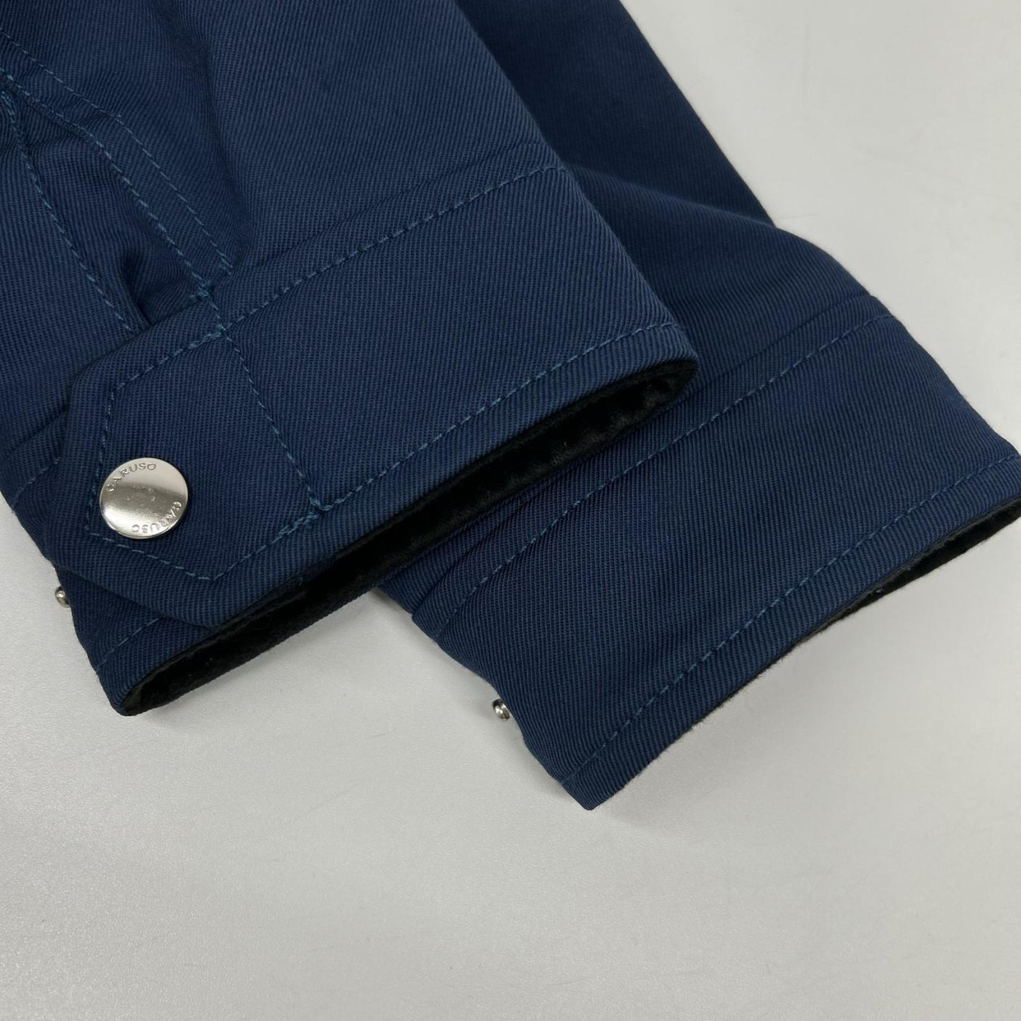 CARUSO M003M Blue Wool Field Jacket Size 46