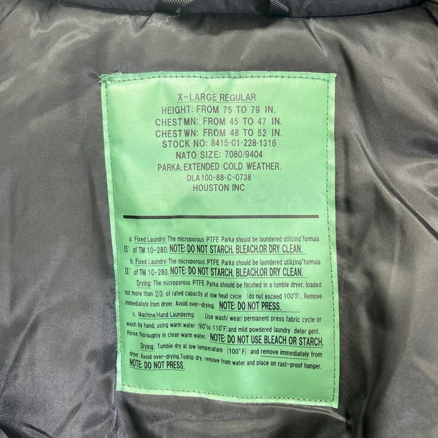 HOUSTON 50323 US Military Gen III 7 Jacket Size X-LAEGE