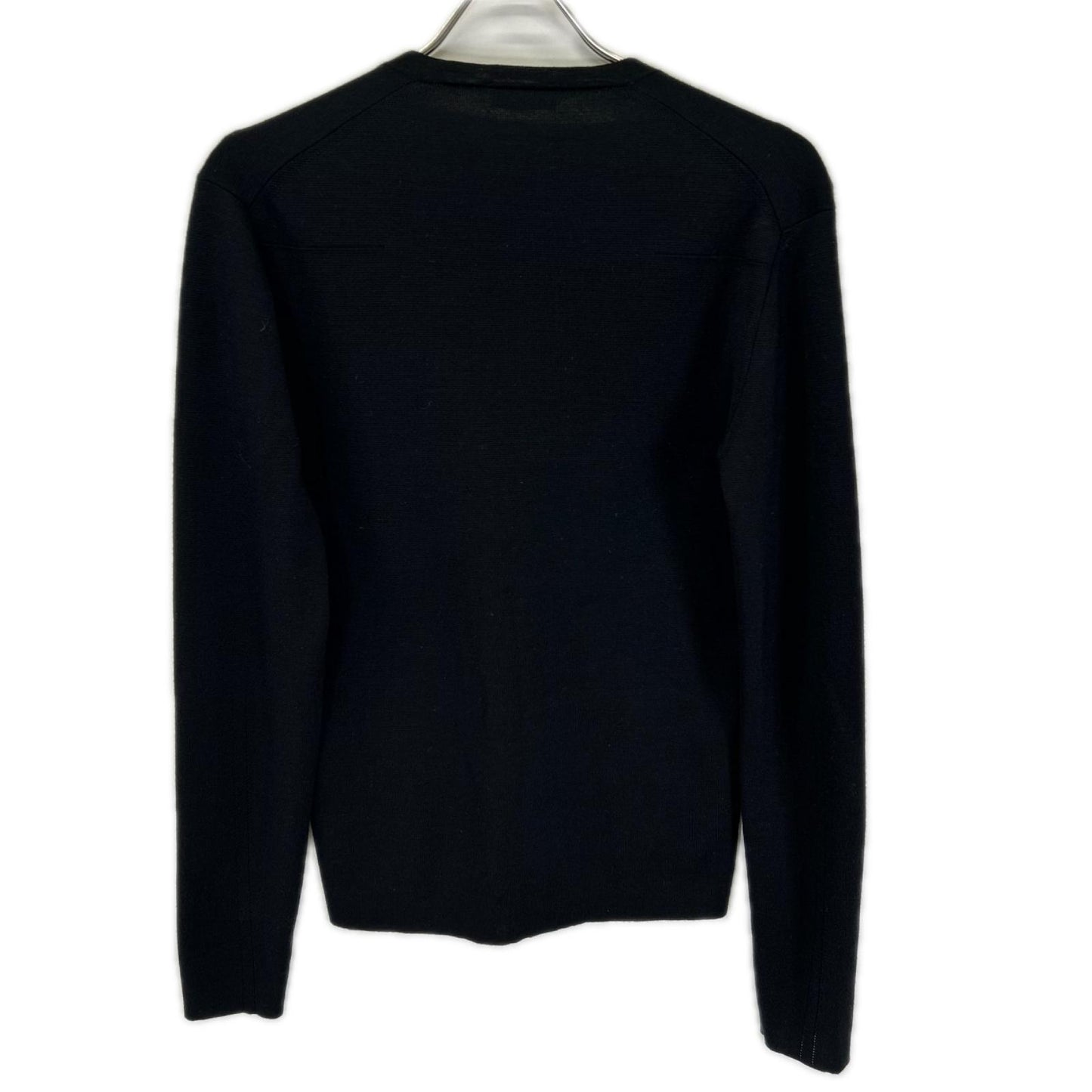 Dior HOMME Black Wool Silk DC Logo Button Cardigan Size XS