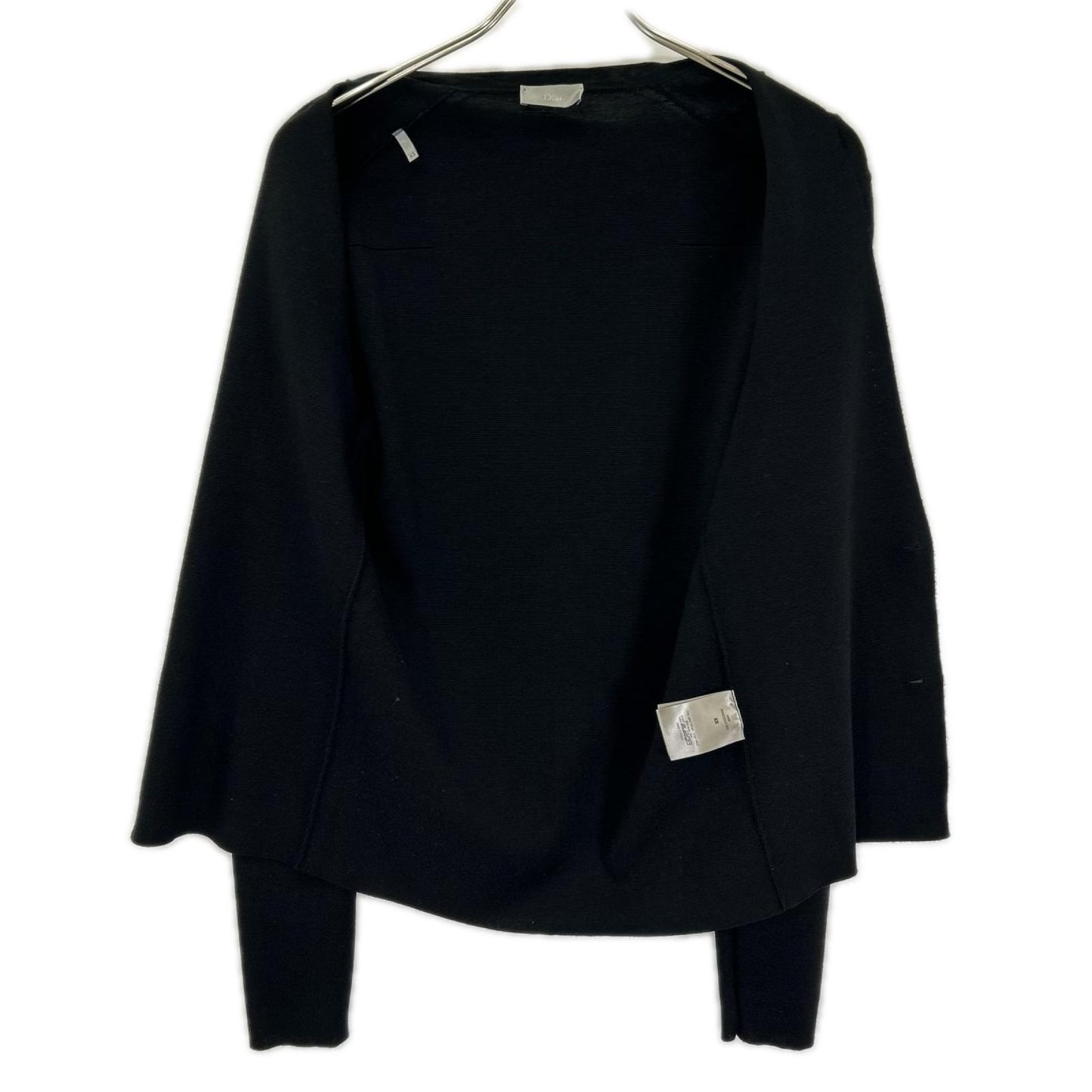 Dior HOMME Black Wool Silk DC Logo Button Cardigan Size XS