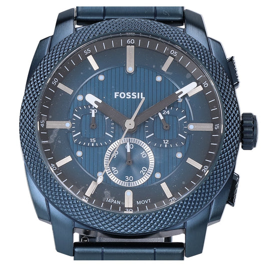 FOSSIL FS6167 MACHINE 44MM Chronograph SS Watch Navy